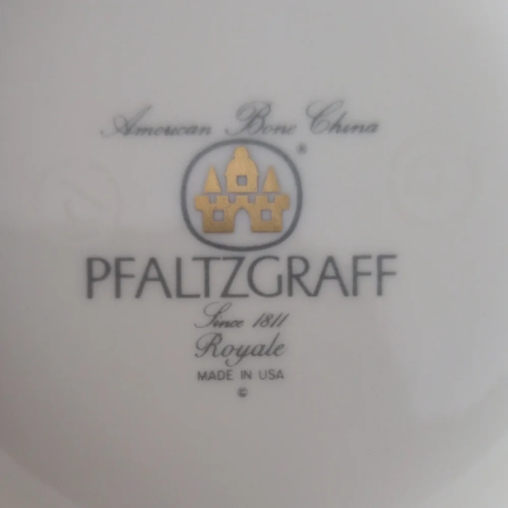 Pfaltzgraff White and Gold Vase
